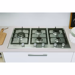 Indesit IN 9522 IX 1 piano gas inox 90cm 5 fuochi bruciatore doppia corona griglie in ghisa lavabili in lavastoviglie - Vista aggiuntiva 5