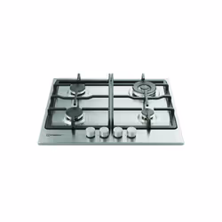 Indesit THP 641 W/IX/I 1 piano gas inox 60cm 4 fuochi brucitaore doppia corona griglie in ghisa lavabili in lavastoviglie