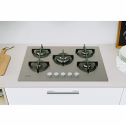 Indesit ING 72T/TD 1 piano gas vetro tortora 75cm 5 fuochi bruciatore doppia corona griglie in ghisa lavabili in lavastoviglie - Vista aggiuntiva 5