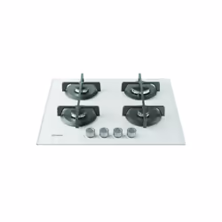 Indesit ING 61T/WH 1 piano gas vetro tortora 60cm 4 fuochi griglie in ghisa lavabili in lavastoviglie