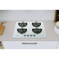 Indesit ING 61T/WH 1 piano gas vetro tortora 60cm 4 fuochi griglie in ghisa lavabili in lavastoviglie - Vista aggiuntiva 4