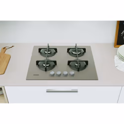Indesit ING 61T/TD 1 piano gas vetro tortora 60cm 4 fuochi griglie in ghisa lavabili in lavastoviglie - Vista aggiuntiva 4