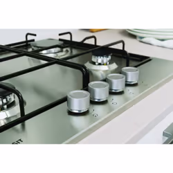 Indesit THP 642 IX/I 1 piano gas inox 60cm 4 fuochi griglie smaltate
