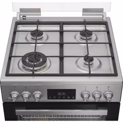 Hotpoint Ariston H6G8LMSAWX cucina libera installazione inox, 60x60cm, piano gas, forno elettrico ventilato, 72Lt, classe A - Vista aggiuntiva 4