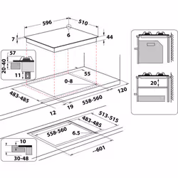 Hotpoint Ariston Piano cottura a gas HAGS 61S/BK - Vista aggiuntiva 2