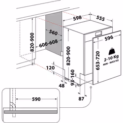 Hotpoint Ariston Lavastoviglie da incasso HA4IFD14B - Vista aggiuntiva 5