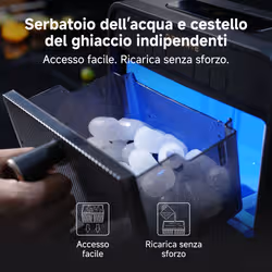 Dreame Aura Macchina per la produzione di cubetti di ghiaccio integrata/indipendente 12 kg/24h Nero, Oro - Vista aggiuntiva 5