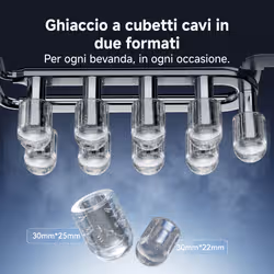 Dreame Aura Macchina per la produzione di cubetti di ghiaccio integrata/indipendente 12 kg/24h Nero, Oro - Vista aggiuntiva 6