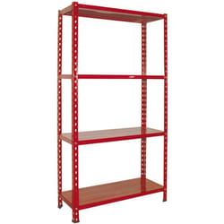 Scaffale in metallo resistente con 4 ripiani 75x30x150 cm - Red