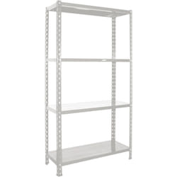 Scaffale in metallo resistente con 4 ripiani 75x30x150 cm - White