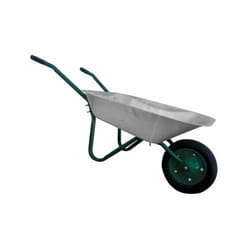 Carriola in acciaio con vasca zincata e ruota pneumatica Hobby giardinaggio