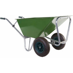 Carriola zincata da giardinaggio rinforzata con 2 ruote Brixo Farmer PE160