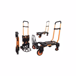 Fantastico ed innovativo carrello pieghevole multifunzione 2 in 1 (trasportino 2 ruote - carrello 4 ruote) Questo carrello pi ...