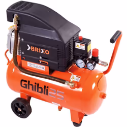 Carrellato con serbatoio 25 Lt. lubrificato ad olio funzionamento completamente automatico, comandato dal pressostato dotato ...