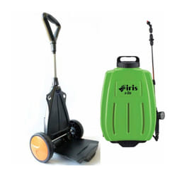 Iris - Pompa irroratrice 2in1 zaino Spalla e Trolley 16lt Batteria litio 8A Elite g&f