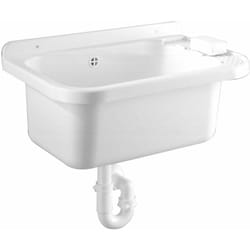 Lavabo lavandino in resina a parete per esterno 50x35x25 cm con kit completo Basin Garofalo