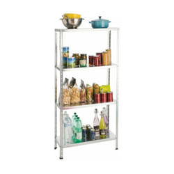 Scaffale in metallo zincato a 4 piani in Kit Brixo Zip