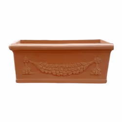 Modello a festoni in resina rotazionale Finitura impruneta Colore: Terracotta Dimensioni disponibili: 50x23x20 cm 60x28x24 cm ...