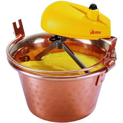 Ardes - Paiolo elettrico in rame mescolatore per polenta e marmellate