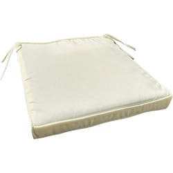 Cuscino quadrato 40x40x5 cm in cotone beige sfoderabile per sedie Mango e Kiwi