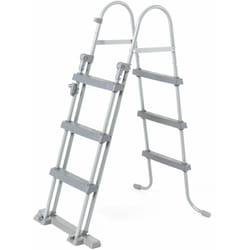 Scaletta di sicurezza per piscine in metallo antiruggine e gradini ultra-resistenti BESTWAY - 122 cm