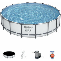 Bestway - Piscina fuoriterra tonda 549x122H Steel Pro Max 56462 completa accessori