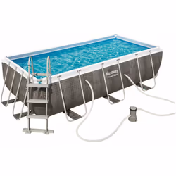 Piscina con struttura rettangolare rattan power steel Bestway 56721 Questo set piscina Power Steel™ promette giorni di divert ...