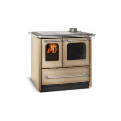 Nordica - Stufa Cucina a legna in acciaio porcellanato con forno Easy Evo 2.0 - beige