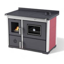 No Brand - Stufa Cucina riscaldamento a Legna piano cottura in ghisa con Forno Struttura in acciaio Exclusive Inox