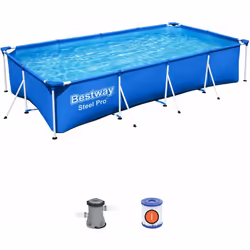 Steel Pro™-nti a tuffarvi? La piscina fuori terra Steel Pro™ rettangolare di Bestway® è l'ideale per il divertimento di tutta ...