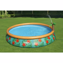 Pronti, partenza, Fast Set™! Le piscine più veloci del mondo. Piscina con Anello Tonda Autoportante con dimensioni 457x84 cm ...