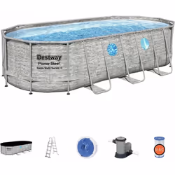 Oblò integrato, design in rattan. Hasta la Swim Vista™! Perché scegliere una piscina Power Steel™ Swim Vista Series™ di Bestw ...