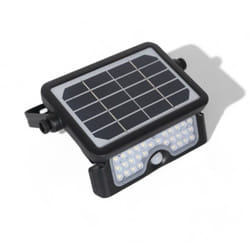 Proiettore led alta luminosità con pannello fotovoltaico e staffa ruotabile 360° - 10W - 1080 Lumen