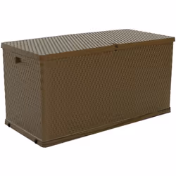 Baule cassapanca multiuso Garden Rattan resina Struttura in resina inalterabile Resistente al gelo e alle intemperie ed ai ra ...
