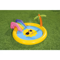 Play Center Oasi Soleggiata Gonfiabile Sotto questo sole, bello rinfrescarsi! Scopri l'isola del divertimento! La piscina gon ...