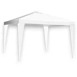Gazebo 3x4 mt con struttura in acciaio e copertura in polipropilene bianco per fiere e mercatini