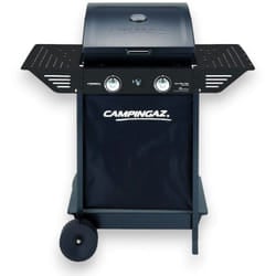 Barbecue a gas 2 bruciatori in acciaio con ruote e coperchio con termometro xpert 100 l plus