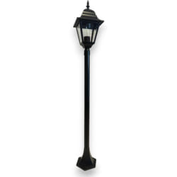 No Brand - Lampioncino in alluminio su palo nero per esterno H120 cm a 1 luce 100W modello new york