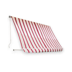 Tenda da balcone para sole a caduta senza cassone 300x250 cm bordeaux e crema a righe con profili in alluminio