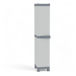 Armadio portascope alto in materiale termoplastico resistente alla pioggia con 6 vaschette interne regolabili grigio chiaro