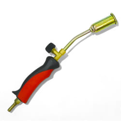 Cannello riscaldo a gas per asfaltista con rubinetto lunghezza 40 cm bruciatore diametro 25 mm robusto e pratico uso