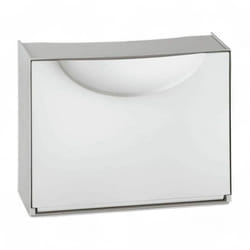 Scarpiera componibile modulare bianco grigio con apertura a ribalta capienza 3 paia dimensioni 51x39x19 cm