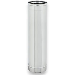 Tubo tondo in acciaio inox 304 per stufe a legna 100 cm - 10 cm
