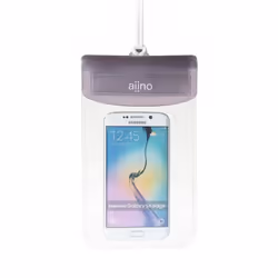 Aiino AIUN55WPCV-SEABK, Custodia a sacchetto, Ogni marca, 14 cm (5.5"), Nero, Trasparente