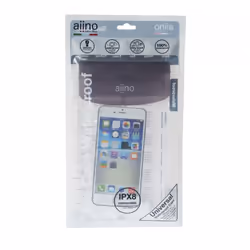 Aiino AIUN55WPCV-SEABK custodia per cellulare 14 cm (5.5") Custodia a sacchetto Nero, Trasparente