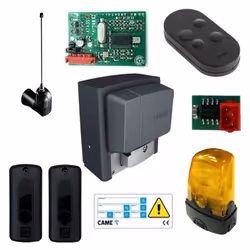 Kit automazione cancello scorrevole Came, composto da: 1 motoriduttore per anta scorrevole fino a 400KG 230V DC (BX704AGS) 1  ...