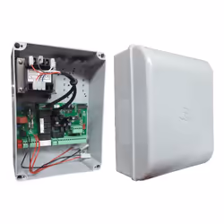 Quadro comando Came per cancelli a due ante battenti, alimentazione 230V, con scheda display grafico di programmazione e segn ...