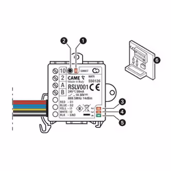 Modulo slave per la gestione da remoto di una o pi automazioni CAME, mediante CAMEConnect RETH001, dotato di 2 ingressi digit ...