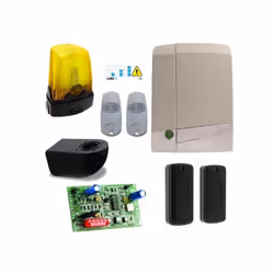 Kit per cancelli scorrevoli fino a 600 kg - Lunghezza max. anta 18 m composto da: N.1 BXV06AGS - Automazione con motore a 24  ...