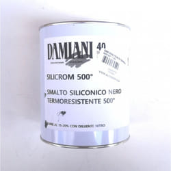 Damiani - silicrom 1kg smalto siliconico per alta temperatura - max 500°c, colore alluminio